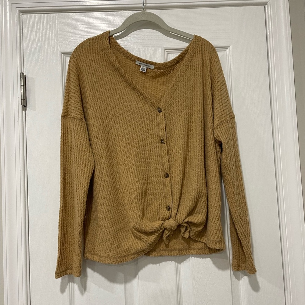 American Eagle Waffle Knit Top